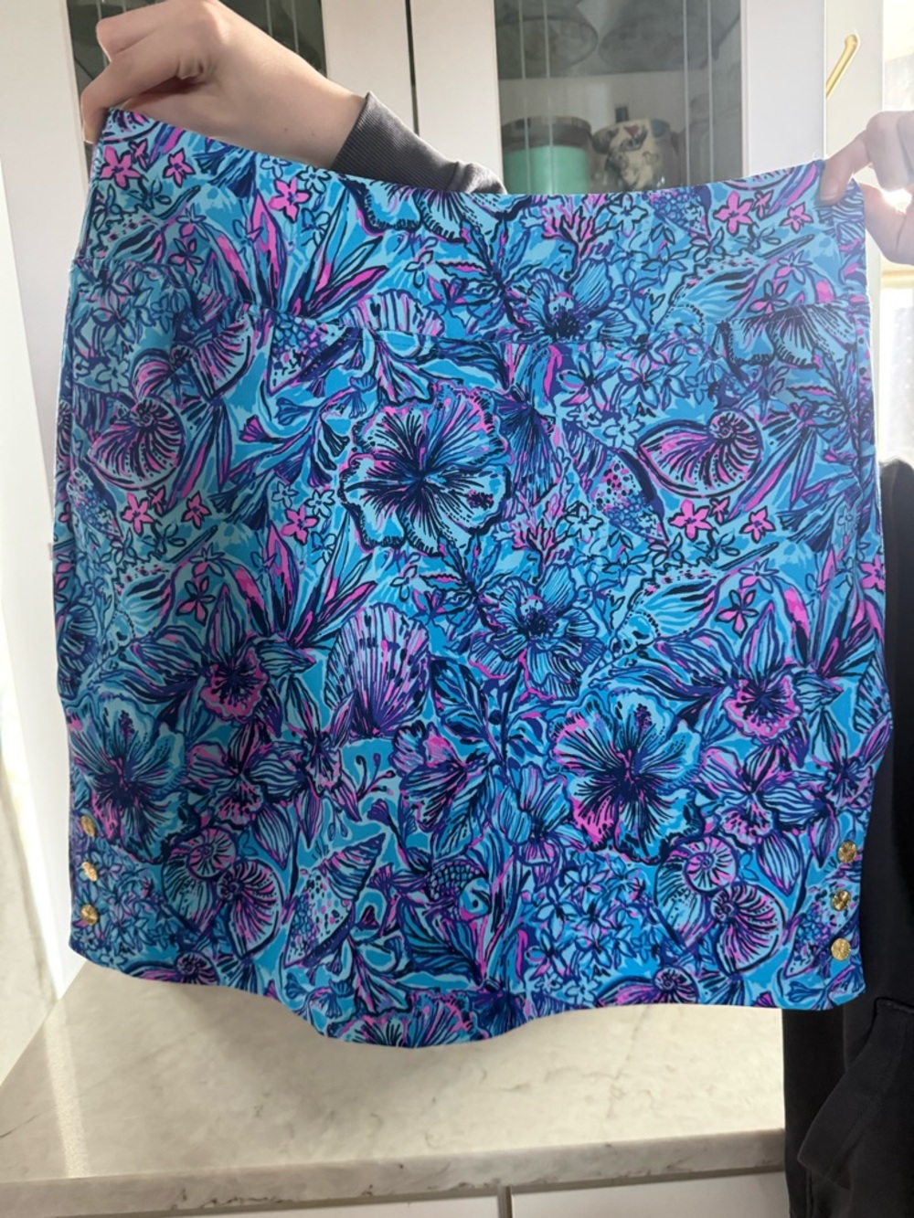 Lilly Pulitzer Monica Skort EUC Breakwater Blue Shells & Bells